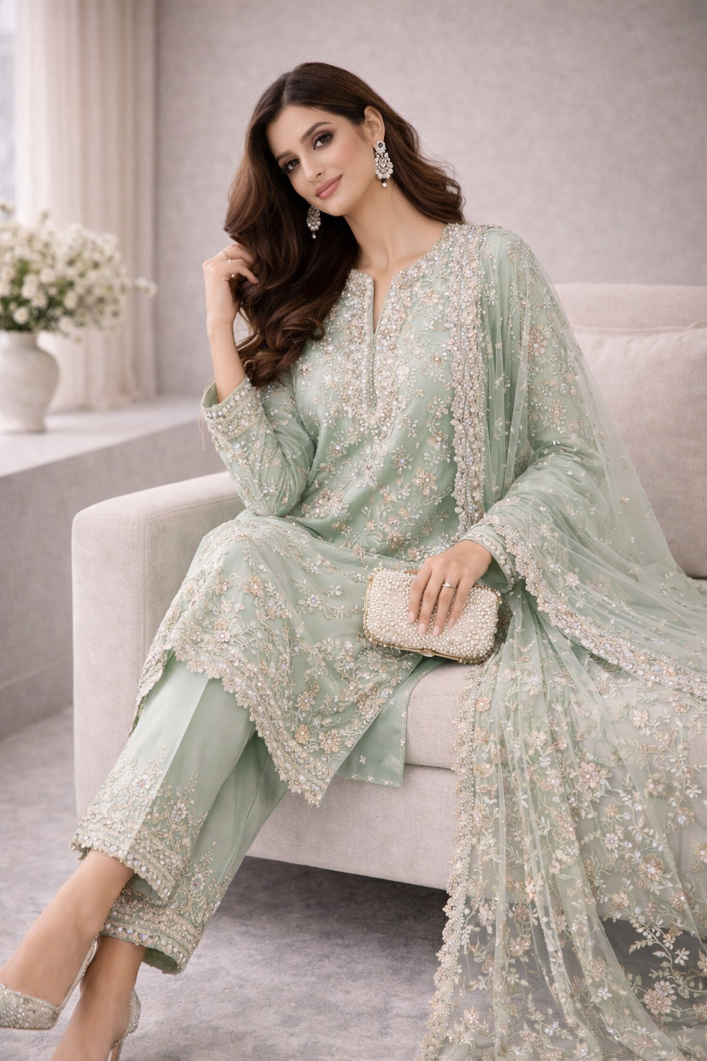 Mint Luxury Eid Ensemble